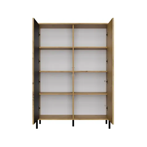 Witryna KAMARO 2DD SLIM/GŁADKI DĄB ARTISAN Lamele Front Ryflowany + Klasyczny-5