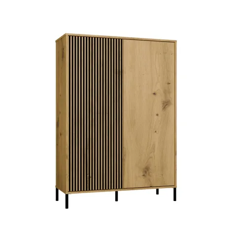 Witryna KAMARO 2DD SLIM/GŁADKI DĄB ARTISAN Lamele Front Ryflowany + Klasyczny-7