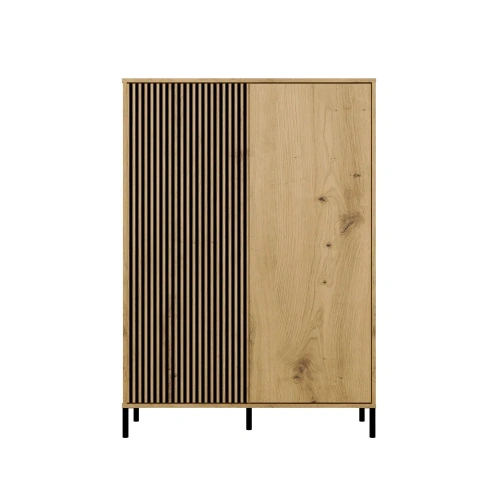 Witryna KAMARO 2DD SLIM/GŁADKI DĄB ARTISAN Lamele Front Ryflowany + Klasyczny-4