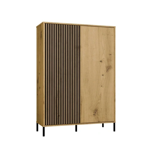 Witryna KAMARO 2DD SLIM/GŁADKI DĄB ARTISAN Lamele Front Ryflowany + Klasyczny-7