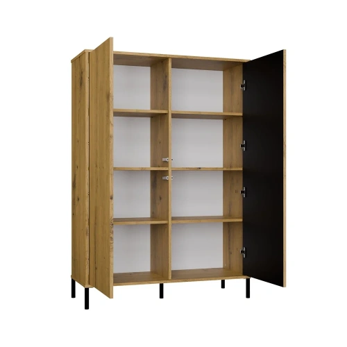 Witryna KAMARO 2DD SLIM/GŁADKI DĄB ARTISAN Lamele Front Ryflowany + Klasyczny-8