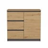 Komoda Malwa 1D3S/BA ANTRACYT DĄB ARTISAN-4