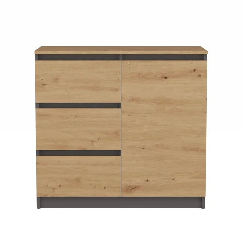 Komoda Malwa 1D3S/BA ANTRACYT DĄB ARTISAN-4