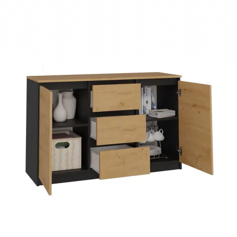 Komoda Malwa 2D3S/BA ANTRACYT ARTISAN-2