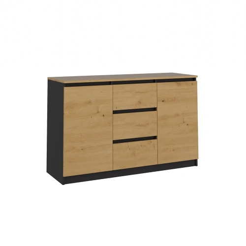 Komoda Malwa 2D3S/BA ANTRACYT DĄB ARTISAN-1