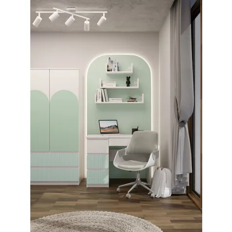 Biurko Mijas LEWE ARTESO MINT Miętowy-4