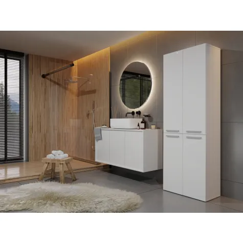 Słupek łazienkowy Nel 1K/DD BIAŁY-4