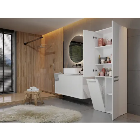 Słupek łazienkowy Nel 1K/DD BIAŁY-5