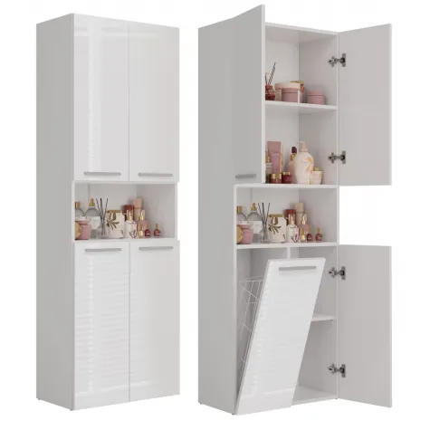 Słupek łazienkowy Nel 1K/DK BIAŁY POŁYSK-1