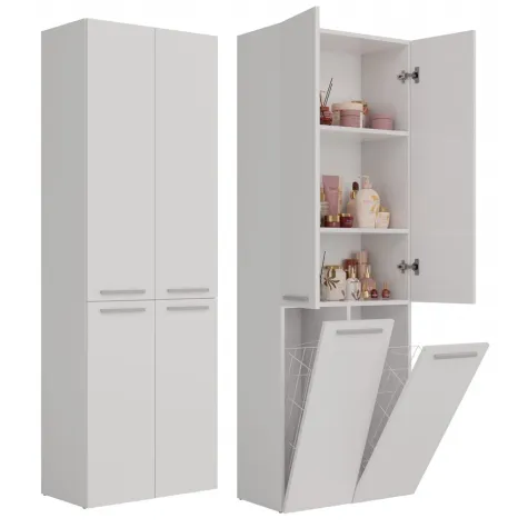 Słupek łazienkowy Nel 2K/DD BIAŁY-1