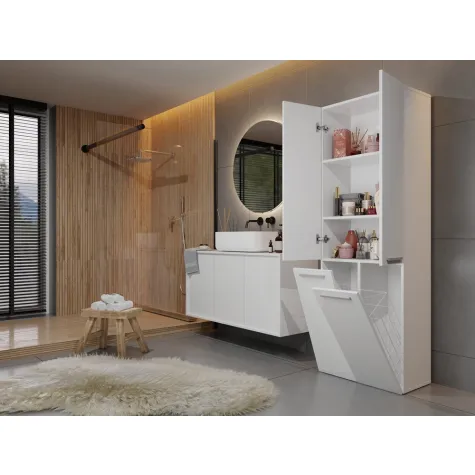 Słupek łazienkowy Nel 2K/DD BIAŁY-5