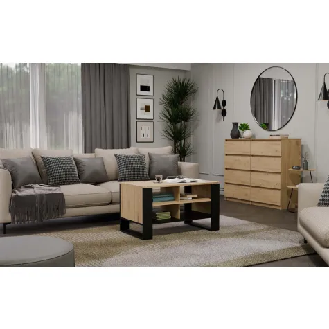 Stolik Modern 4P DĄB ARTISAN CZARNY-6