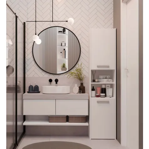 Słupek łazienkowy Sara S40 BIAŁY-5