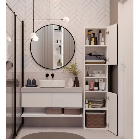 Słupek łazienkowy Sara S40 BIAŁY-6