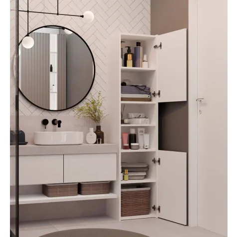 Słupek łazienkowy Sara S40 BIAŁY-8