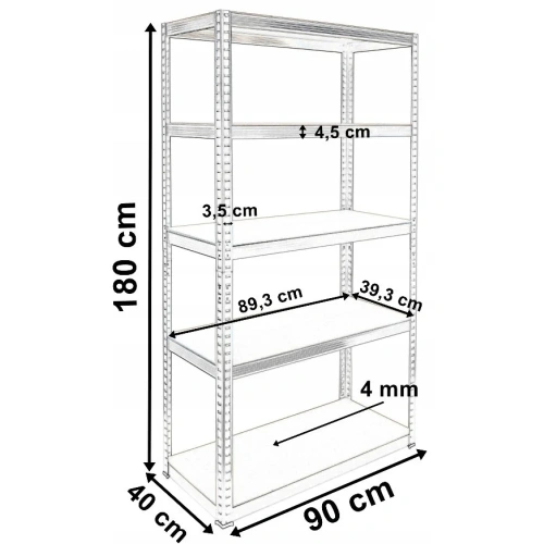 Regał Magazynowe G9040 METALOWE-10