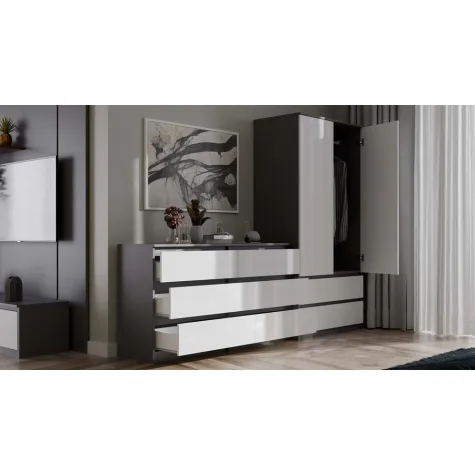 Szafa Malwa SS-90 ANTRACYT BIEL-9