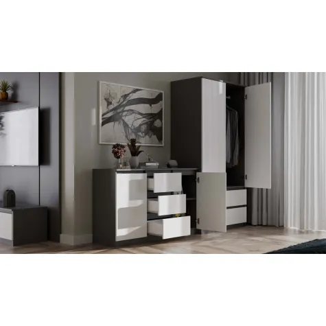 Szafa Malwa SS-90 ANTRACYT BIEL-17