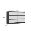 Komoda Malwa M6 120 ANTRACYT / BIAŁY-5
