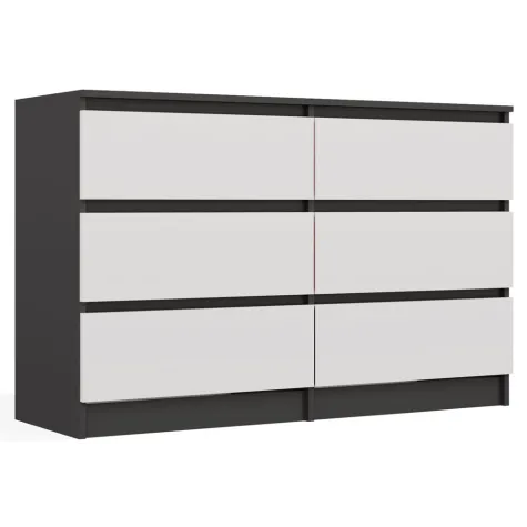 Komoda Malwa M6 120 ANTRACYT / BIAŁY-1