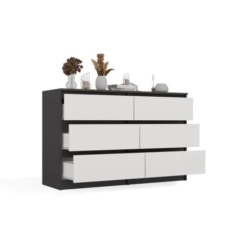 Komoda Malwa M6 120 ANTRACYT / BIAŁY-2