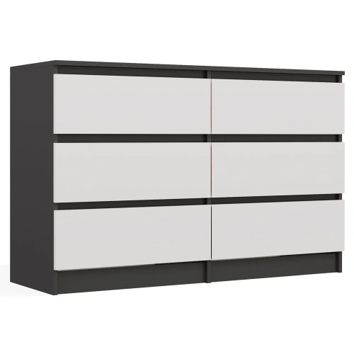 Komoda Malwa M6 120 ANTRACYT / BIAŁY-1