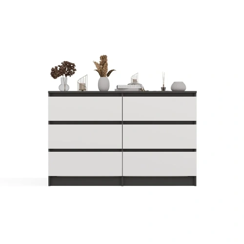 Komoda Malwa M6 120 ANTRACYT / BIAŁY-11