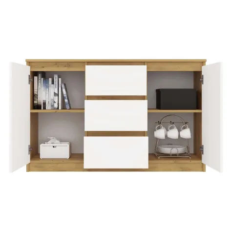 Komoda Malwa 2D3S DĄB ARTISAN BIEL-6