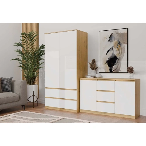 Komoda Malwa 2D3S DĄB ARTISAN BIEL-4