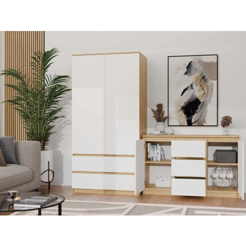 Komoda Malwa 2D3S DĄB ARTISAN BIEL-6