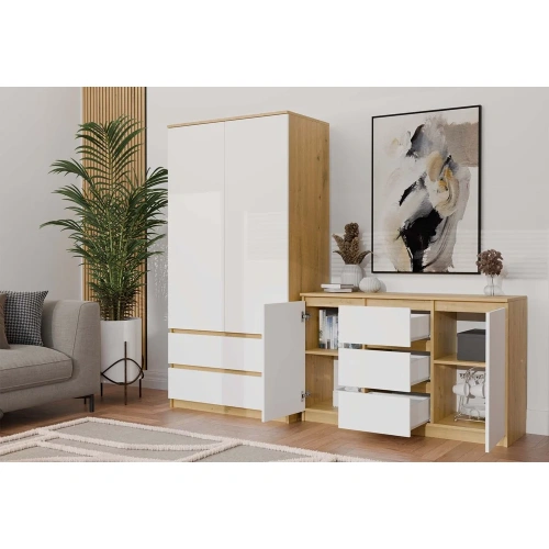 Komoda Malwa 2D3S DĄB ARTISAN BIEL-7