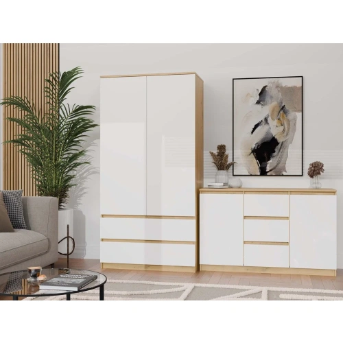 Komoda Malwa 2D3S DĄB ARTISAN BIEL-14
