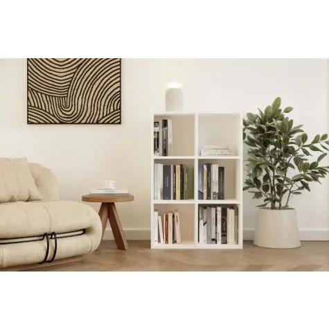 Regał Malax MINI 2X3 BIAŁY-6