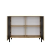 Komoda KAMARO 2D SLIM DĄB ARTISAN Lamele Front Ryflowany-8