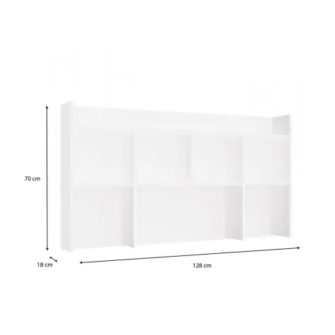 Nadstawka do Biurka 130 cm BIAŁA Regał Na Książki Dokumenty-5