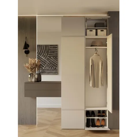 Garderoba Szafa + Wieszak HAGA II 1Sz1W KASZMIR BEŻ-4