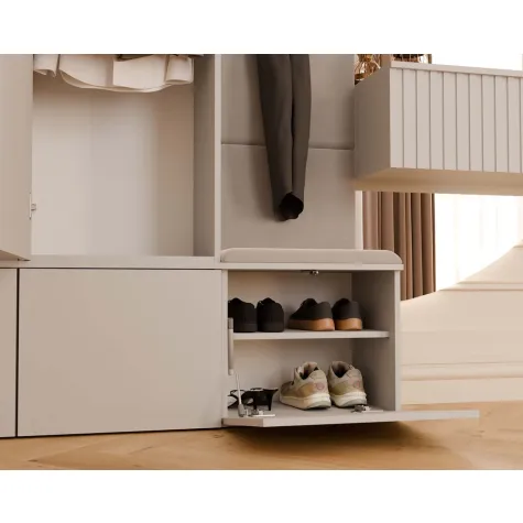 Garderoba Szafa + Wieszak HAGA II 1Sz1W KASZMIR BEŻ-7