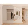 Garderoba HAGA III 1Sz2W KASZMIR BEŻ Szafa + 2x Wieszak-3