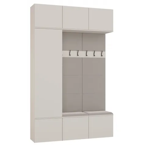 Garderoba HAGA III 1Sz2W KASZMIR BEŻ Szafa + 2x Wieszak-1