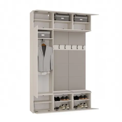 Garderoba HAGA III 1Sz2W KASZMIR BEŻ Szafa + 2x Wieszak-2