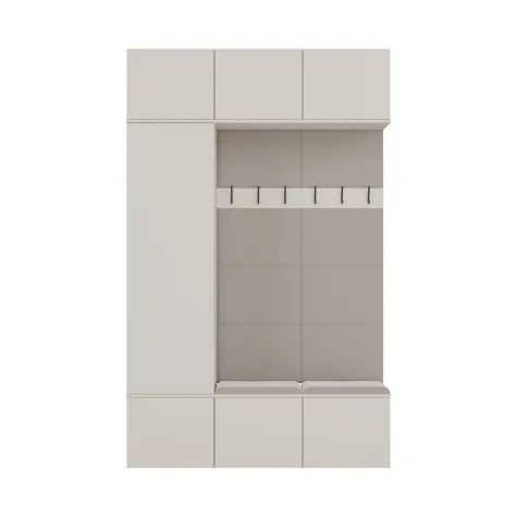 Garderoba HAGA III 1Sz2W KASZMIR BEŻ Szafa + 2x Wieszak-8