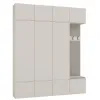 Garderoba HAGA IV 3Sz1W KASZMIR BEŻ 3x Szafa + Wieszak-1