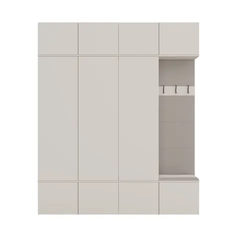 Garderoba HAGA IV 3Sz1W KASZMIR BEŻ 3x Szafa + Wieszak-8