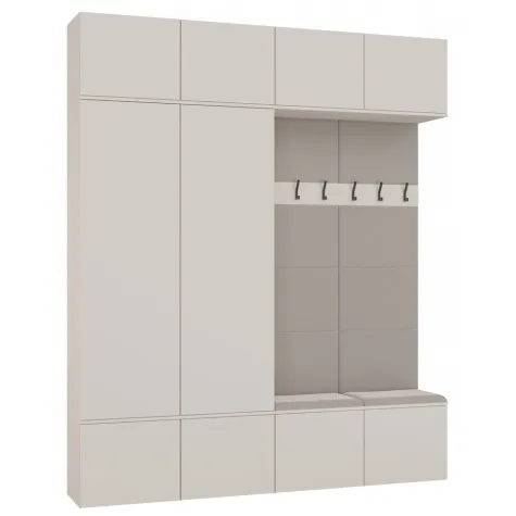 Garderoba HAGA IV 2Sz2W KASZMIR BEŻ 2x Szafa + 2x Wieszak-1