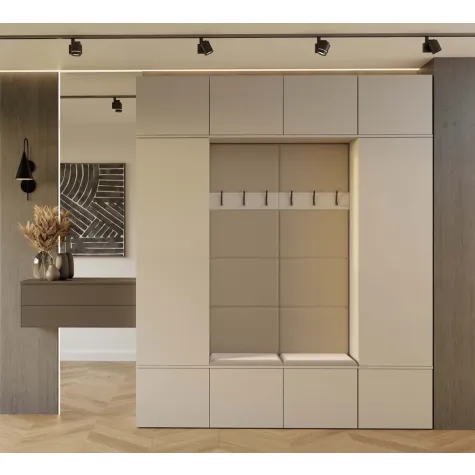 Garderoba HAGA IV 2Sz2W KASZMIR BEŻ 2x Szafa + 2x Wieszak-8