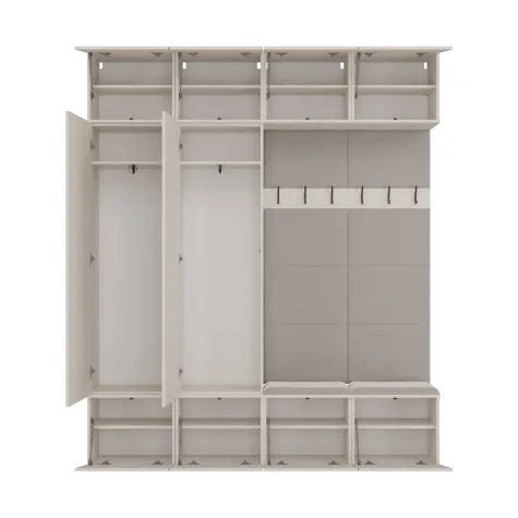 Garderoba HAGA IV 2Sz2W KASZMIR BEŻ 2x Szafa + 2x Wieszak-10