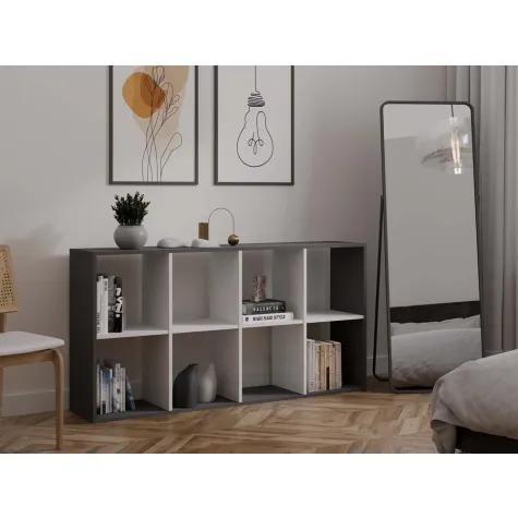 Regał Malax 2X4 ANTRACYT BIAŁY-2