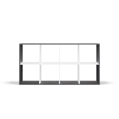 Regał Malax 2X4 ANTRACYT BIAŁY-4