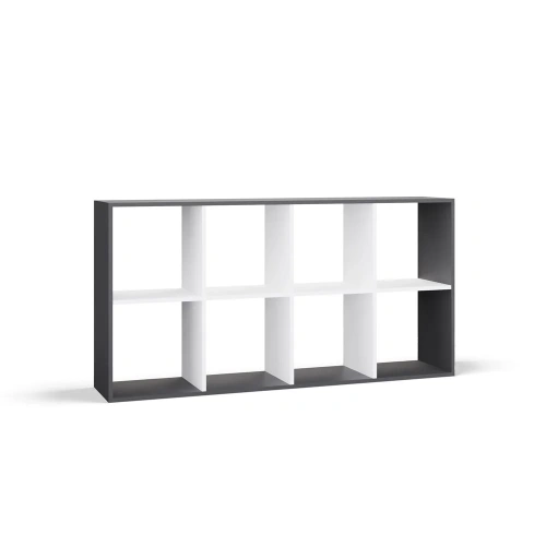 Regał Malax 2X4 ANTRACYT BIAŁY-3