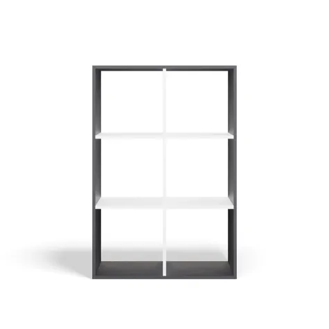 Regał Malax 2X3 ANTRACYT BIAŁY-8